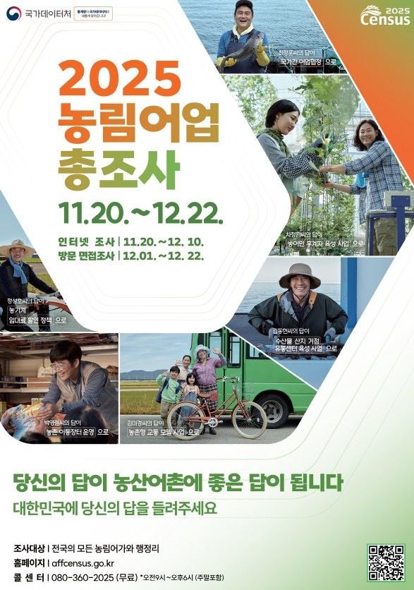 농어촌 현실 담는다…양산시 ‘2025 <b>농림어업총조사</b>’ 12월1일 시작