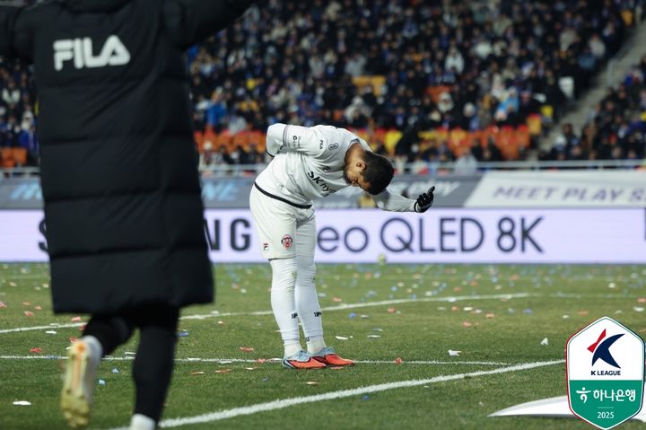 <b>제주</b>, 수원과 승강 PO 1차전서 기선 제압…<b>유리 조나탄</b> 결승골