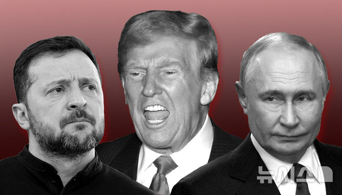  [서울=뉴시스] 왼쪽부터 볼로디미르 젤렌스키 우크라이나 대통령과 도널드 트럼프 미국 대통령,<a href=