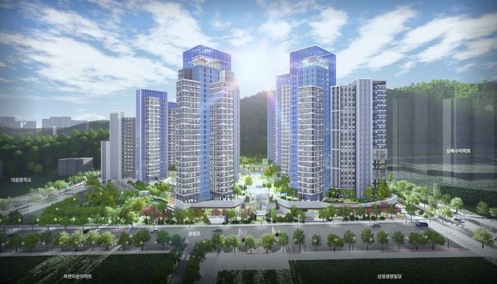 [서울=뉴시스]일원동 가람아파트 재건축 조감도.