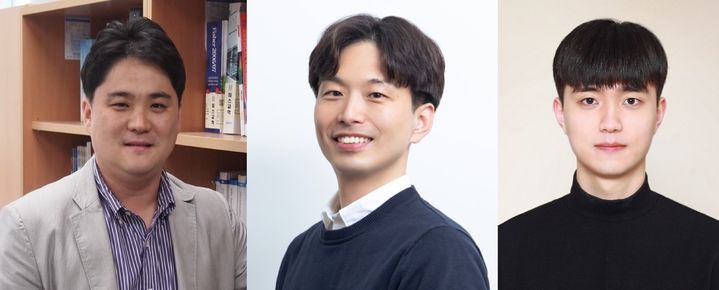 [울산=뉴시스] 구미현 기자 =UNIST 연구진. 사진 좌측부터 송명훈 교수, 이승걸 교수, 최용준 연구원 (사진=UNIST 제공) 2025.12.29. photo@newsis.com *재판매 및 DB 금지
