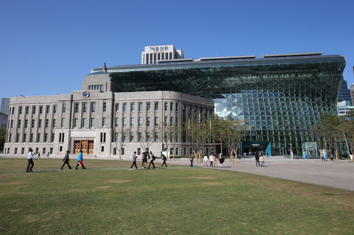 [서울=뉴시스]서울시청 전경 서울광장 포함.2025.06.25.(사진=서울시 제공) *재판매 및 DB 금지