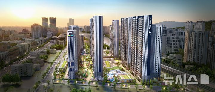 [서울=뉴시스] 서울 중랑구 신내동 모아타운 조감도. (자료= 동부건설 제공) 