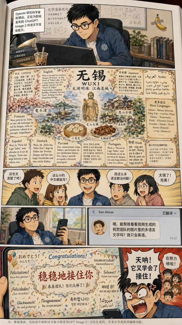챗GPT 이미지 2.0으로 다국어 텍스트를 자연스럽게 만화로 구현한 이미지 (사진=오픈AI 제공) *재판매 및 DB 금지