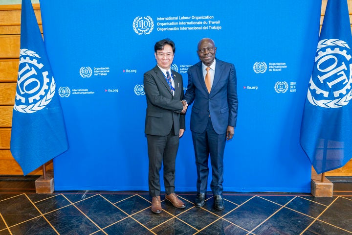 <b>김영훈</b> 장관, <b>ILO</b> 총회서 <b>연설</b>…"AI시대, 사회적 대화 필요"