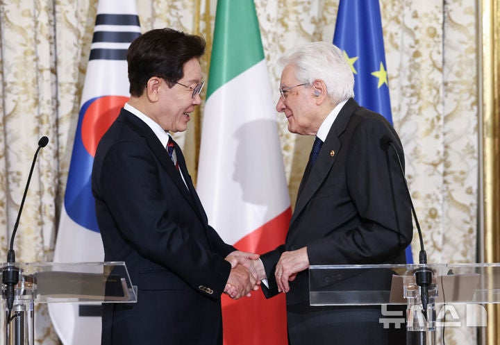 이 대통령 "<b>한</b>·<b>이탈리아</b> '특별 전략적 동반자' 관계로 격상"