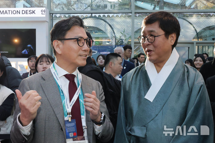 <b>최휘영 문체부 장관</b>, '연임 성공' 김재열 ISU 회장에 축전