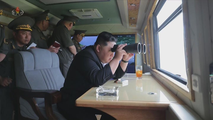 북한 김정은, 중요 무기시험 참관