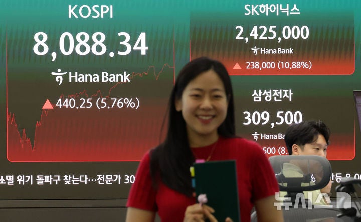 코스피, 5% 이상 상승 마감