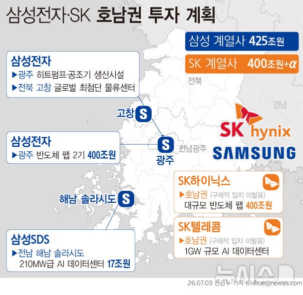 광주 첨단3지구냐 군공항 부지냐…삼성·SK '800조 반도체 팹' 어디로?[3대 메가 산업지도①]