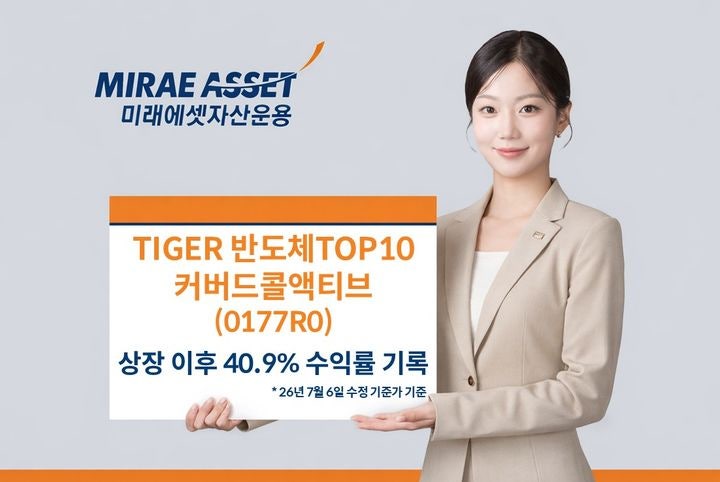 미래에셋 'TIGER 반도체TOP10커버드콜액티브', 상장 후 수익률 ...