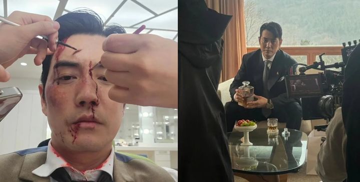 '<b>김부장</b>' 빌런 주상욱, 피범벅 얼굴 공개