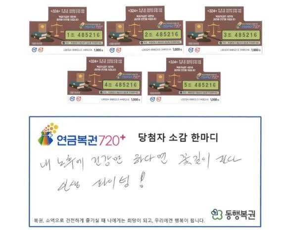 물에 빠진 친구 구하는 꿈 하나로 연금복권 1·2등 동시 당첨된 대박 사연