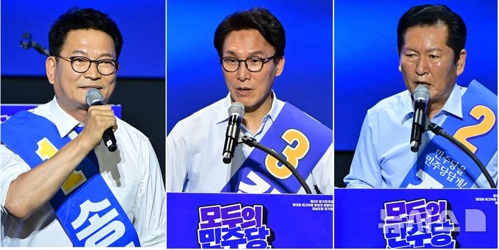 與 <b>부울경</b> 권리당원 투표서 <b>정청래</b> 승리…김민석에 2.8%p 앞서