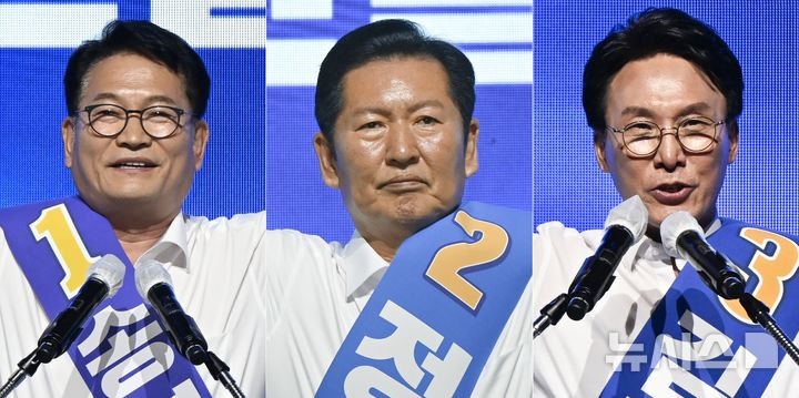 與 순회경선 서울·경기서 피날레…호남 <b>압승</b>한 <b>김민석</b> '굳히기'냐 정청...