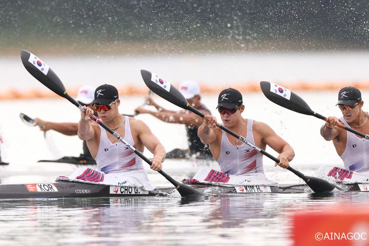 남자 카약, 2인승 500m 금메달…<b>조광희</b>·<b>김효빈 2관왕</b> 달성[나고야AG]
