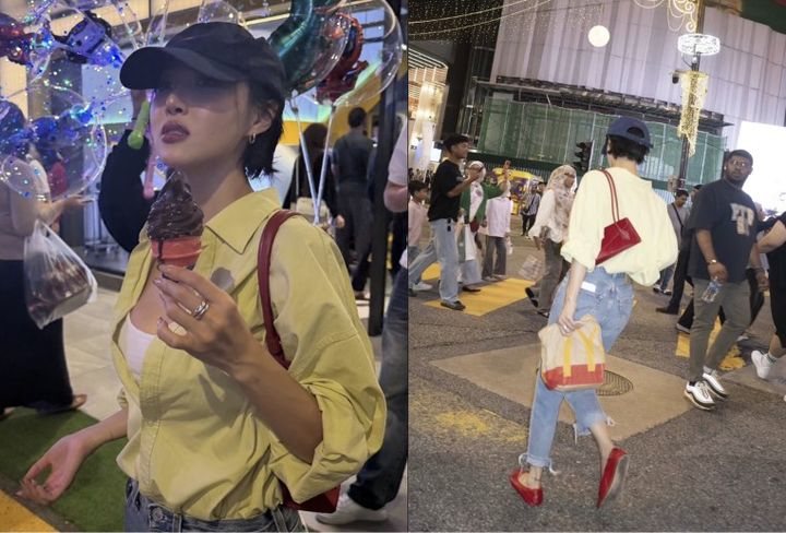 화사가 군살 하나 없는 청바지 핏 만든 비결, 딱 하나야