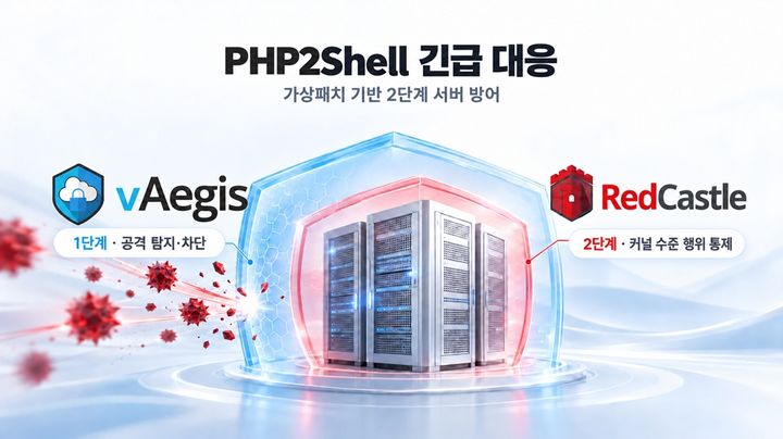 [서울=뉴시스] SGA솔루션즈는 서버백신 'vAegis'와 서버보안 솔루션 'RedCastle'을 기반으로 가상패치 방식의 다층 방어 방안을 제공한다고 28일 밝혔다. (사진=SGA솔루션즈 제공) 2026.10.28