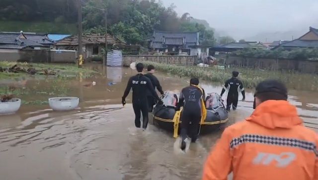 경남 남해안 폭우 강풍으로 1명 사망 등 피해 53건