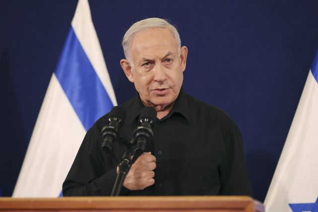 Benjamin Netanyahu, Prime Minister of Israel, is speaking at the Tel Aviv Kirya military base on October 28, last year (local time). AP News