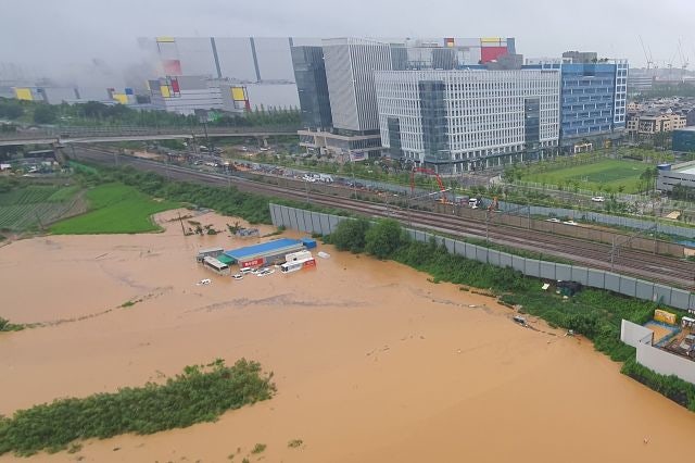 오산·<b>당진</b>·평택 하천 범람… 물바다에 주민대피령