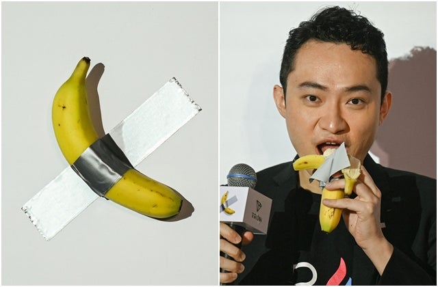 <b>86억</b>에 산 <b>바나나</b> ‘꿀꺽’…中 코인부자 충격 퍼포먼스