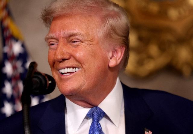 On the 18th (local time), U.S. President Donald Trump holds a press conference. AFP Yonhap News
