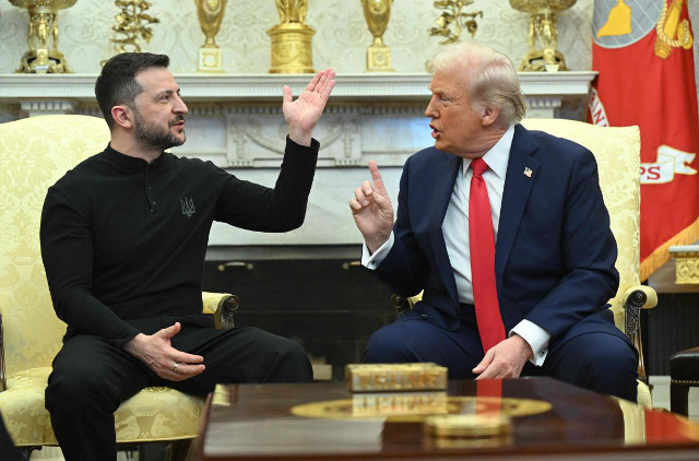 美國總統唐納德·特朗普(Donald Trump)和烏克蘭(Bolodimir Jellenceski Ukraine)在上個月在白宮舉行的峰會上爭論。Yonhap新聞