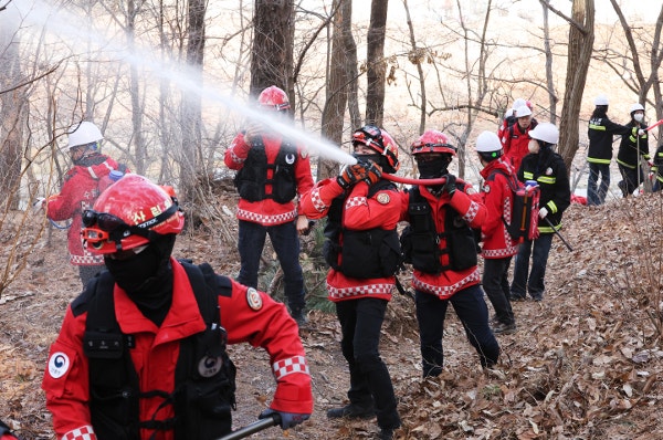 [포토] 봄철 산불 진화 훈련