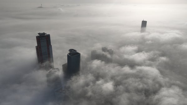 [포토] 황사·안개에 뒤덮인 여의도