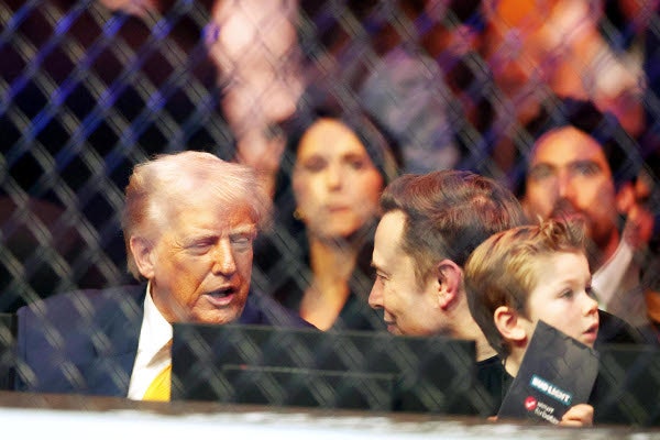 [포토] UFC 관전하는 트럼프와 머스크