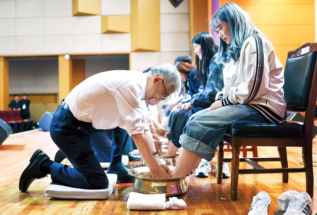 [포토] 명지대 세족식
