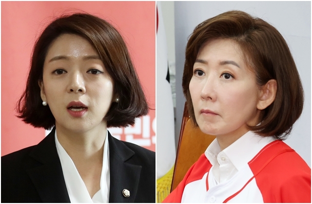 국민의힘 배현진 의원(왼쪽 사진)과 나경원 의원. 뉴시스