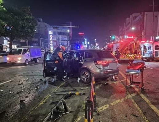 당시 사고 현장. 인천소방본부 제공