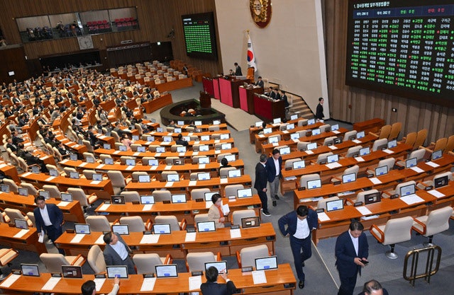 [속보] <b>국회</b> 본회의서 <b>법사</b>·예결<b>위원장</b> 등 일괄표결…우의장 결정