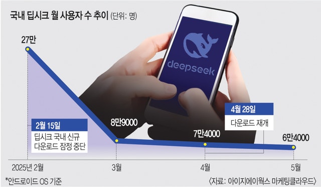 ‘가성비’ 중국 AI 딥시크 인기 시들?… 기업은 쓰지만 소비자는 여전히 외면