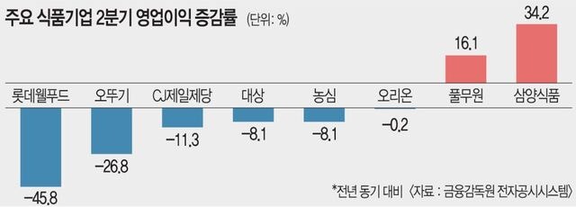 가격 올려도 안 됐다… 식품업계 ‘내수부진의 늪’