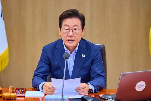 이재명 대통령이 지난달 29일 서울 용산 대통령실 청사에서 열린 임시 국무회의에서 모두발언을 하고 있다. 대통령실 제공