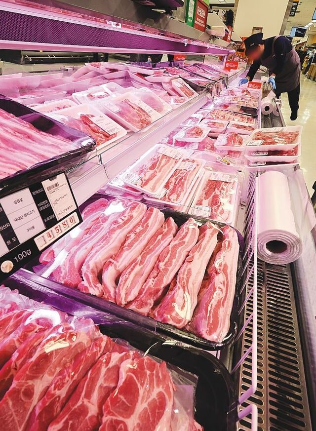 [포토] 삼겹살값 작년보다 6.1% 껑충