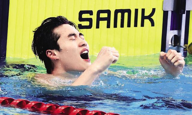 황선우, 쑨양 넘었다… 자유형 200m 아시아 신기록