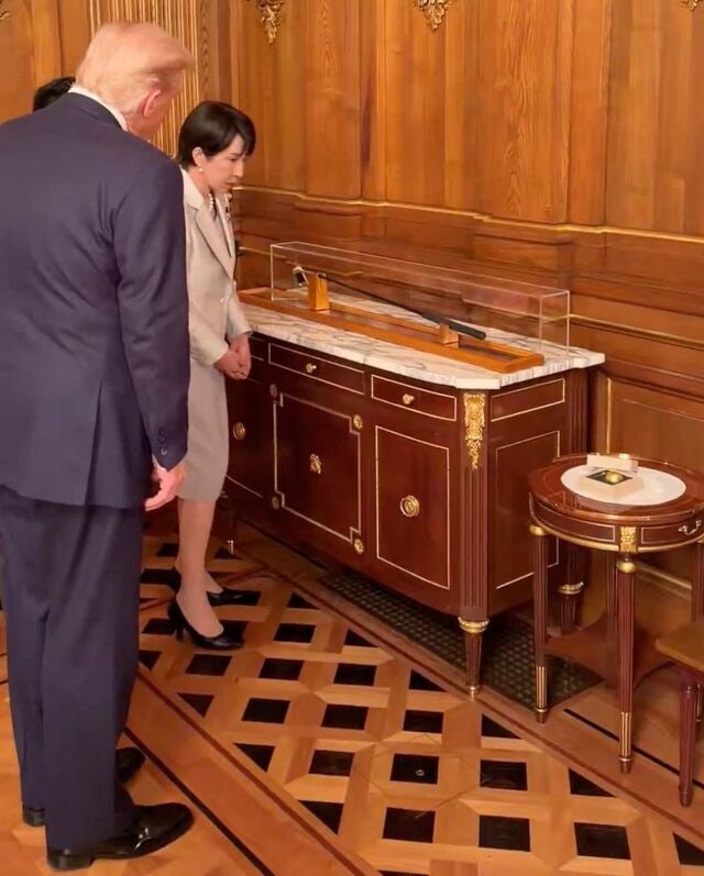 황금 골프공·노벨상 추천·포드차 전시… 다카이치, 아베 ‘오모테나시’ 전략 재연