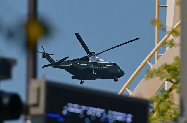 트럼프, 도쿄 출발 늦어져 1시간 지각… 에어포스원·마린원·더비스트 총동원