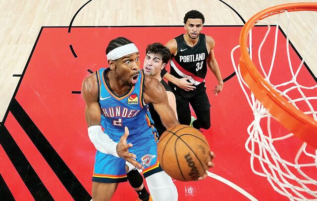 8연승 오클라호마시티, 첫 패배… 5연승 레이커스 ‘맹추격’