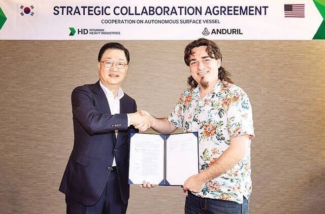 HD현대, 美안두릴 손잡고 자율 무인수상함 시장 도전장