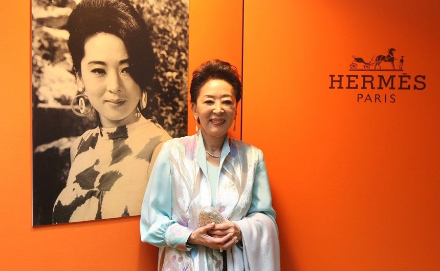 ‘2014 올해의 여성영화인상’에서 공로상을 수상한 배우 김지미.뉴시스