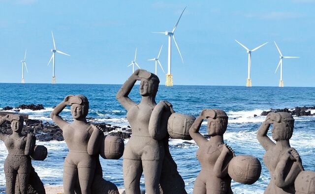 [포토] 국내 최대 제주한림해상풍력 가동