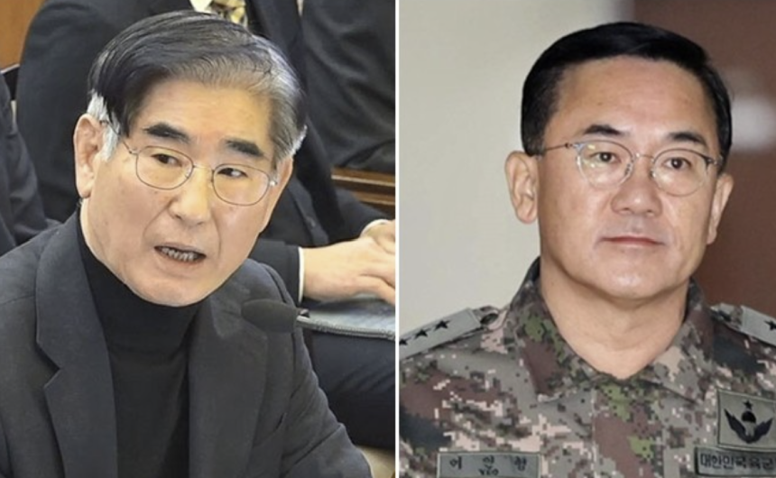 김용현 전 국방부 장관과 여인형 전 방첩사령관.연합뉴스