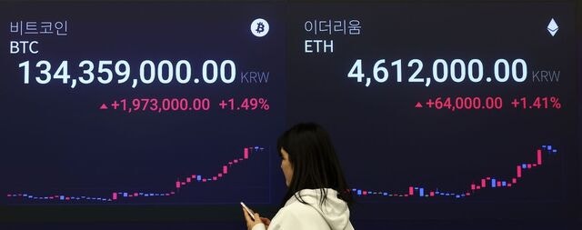 [포토] 비트코인 1억3400만원 돌파