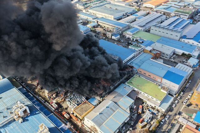 [포토] 창원 국가산단 내 공장 화재