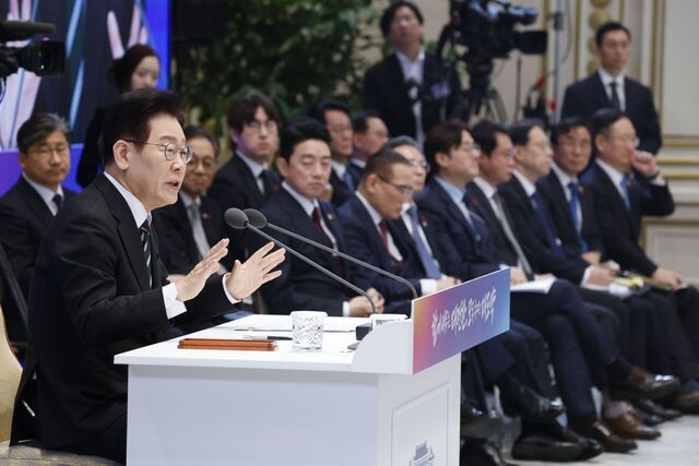 이재명 대통령이 21일 청와대 영빈관에서 열린 신년 기자회견에서 발언하고 있다.국민일보DB